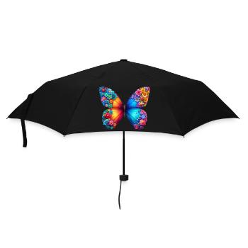 Bunter Schmetterling, von der Natur inspirierte Sommerstimmungen - Regenschirm (klein) - Schwarz - Vorne