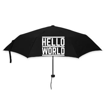 Contrasting Typography 'Hello World' - Umbrella (small) - black - Front