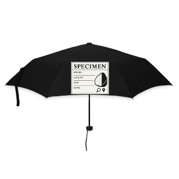 Geological Sample Fossils Collector Label - Umbrella (small) - black - Front