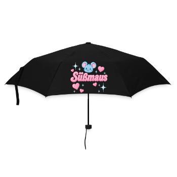 Süßmaus - y2K statement design - Regenschirm (klein) - Schwarz - Vorne