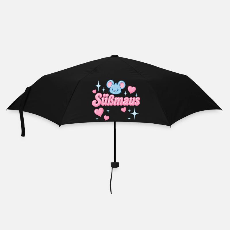 Süßmaus - y2K statement design - Regenschirm (klein) - Schwarz