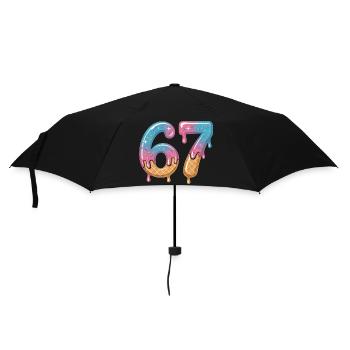 67 Eiscreme Tropfen - Regenschirm (klein) - Schwarz - Vorne