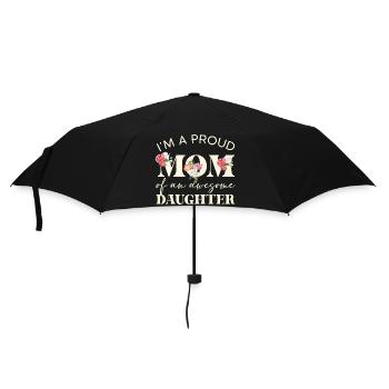 Maman fière Une grande fille - Parapluie standard - noir - Devant