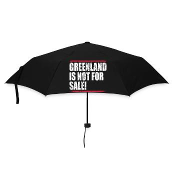 Greenland Is Not For Sale - Regenschirm (klein) - Schwarz - Vorne