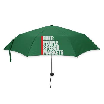 Free Speech Markets People Libertarian Freedom Logo - Umbrella (small) - bottlegreen - Front