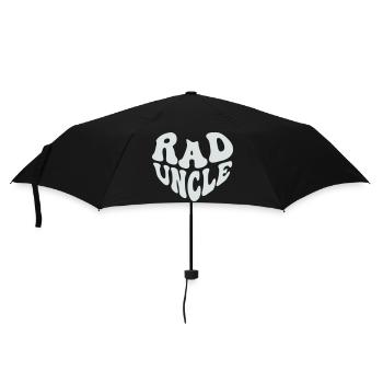Retro Rad Uncle Heart - Cool Uncle (Custom Color) - Umbrella (small) - black - Front