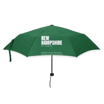 New Hampshire Snow Text - Umbrella (small) - bottlegreen - Front