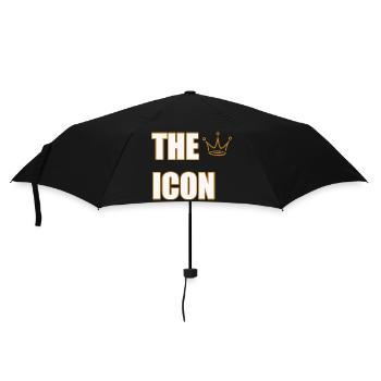 THE ICON – Bold Legendary Statement Design - Regenschirm (klein) - Schwarz - Vorne