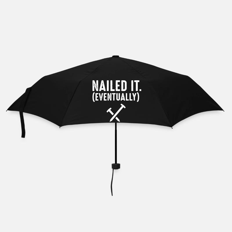 Nailed It Eventually Christian Humor - Regenschirm (klein) - Schwarz