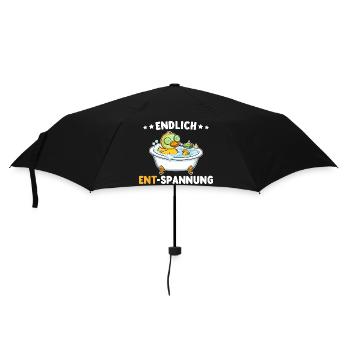 Wellness Duck Finally Relaxation Wordplay - Umbrella (small) - black - Front