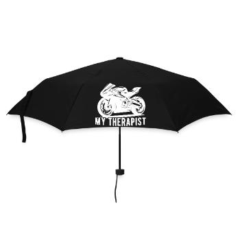My Therapist Motorcycle Fun Motorcycle Race - Umbrella (small) - black - Front