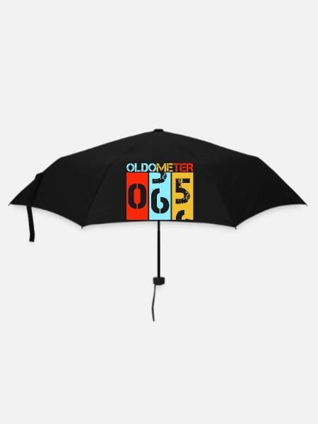 Art rétro du compteur de vitesse pour le 65e anniversaire d’Oldometer - Parapluie standard - noir