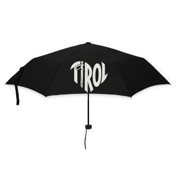 Tirol Herz lettering with hiking stick - Umbrella (small) - black - Front