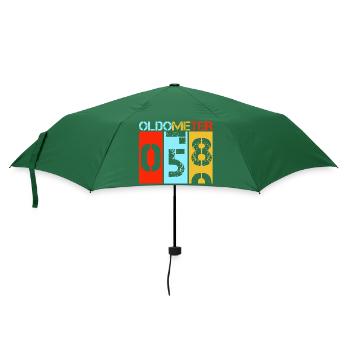 Oldometer 58 Retro Vintage Birthday Level Up - Umbrella (small) - bottlegreen - Front