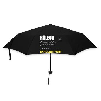 Râleur définition – Personne qui explique fort - Parapluie standard - noir - Devant