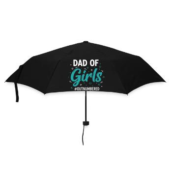 Girl Dad Saying Dad of Girls - Umbrella (small) - black - Front