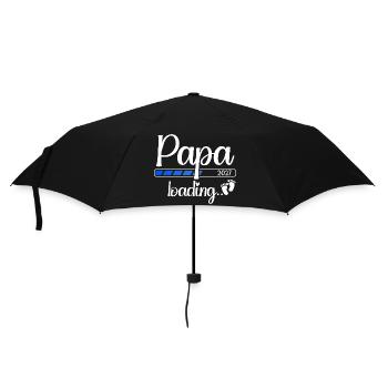Papa 2027 Loading Werdender Papa 2027 - Regenschirm (klein) - Schwarz - Vorne