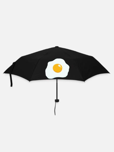 Sunny Side Up - Regenschirm (klein) - Schwarz