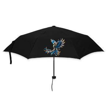 Fire Blue Phoenix - Umbrella (small) - black - Front