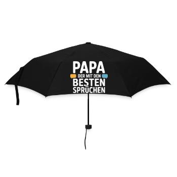 Papa Sprüche Lustig Vater Humor Geschenk - Regenschirm (klein) - Schwarz - Vorne