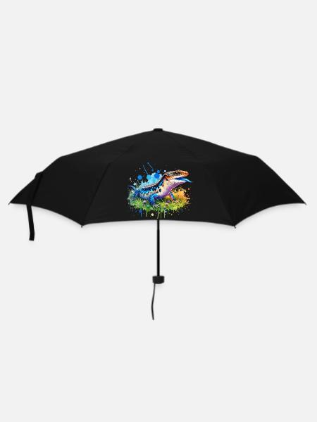 Blauzungenskink Geschenk - Regenschirm (klein) - Schwarz