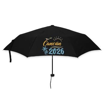 Cancun 2026 - Regenschirm (klein) - Schwarz - Vorne