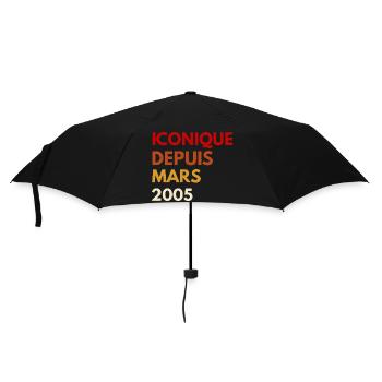 Iconique depuis mars 2005 – Style rétro vintage - Parapluie standard - noir - Devant