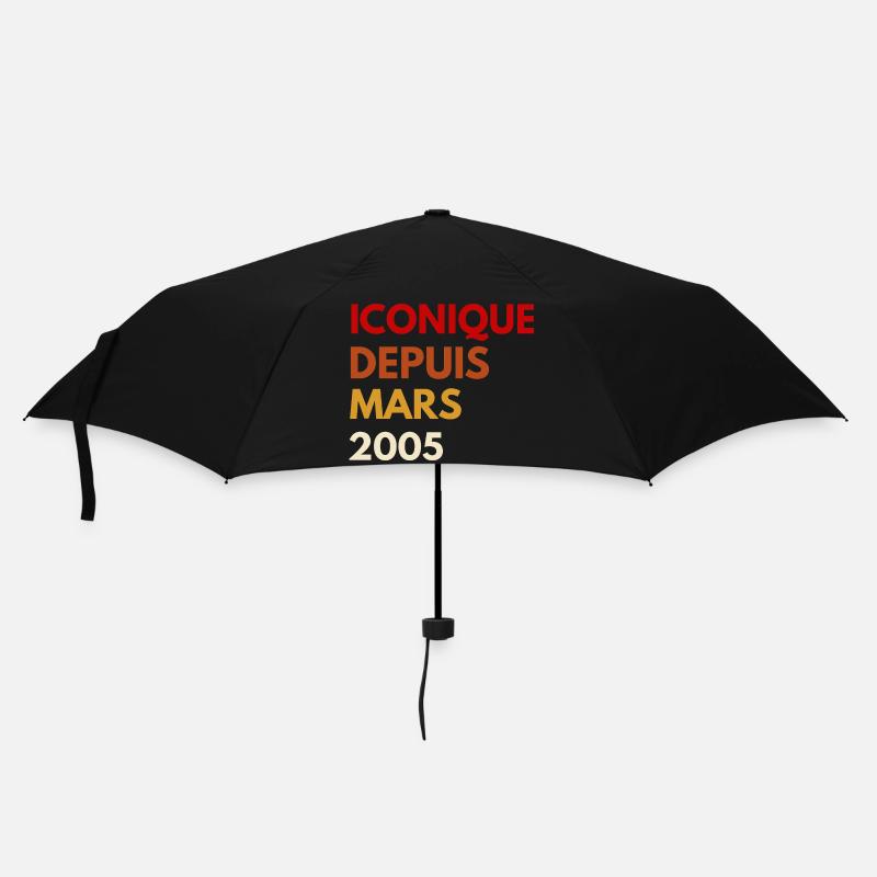 Iconique depuis mars 2005 – Style rétro vintage - Parapluie standard - noir