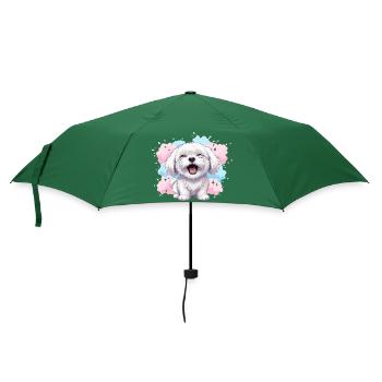 Éclaboussure pastel joyeuse et duveteuse - Parapluie standard - vert bouteille - Devant