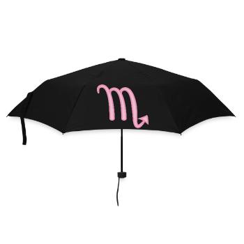 Scorpio Zodiac Sign Symbol Pastel Pink - Umbrella (small) - black - Front