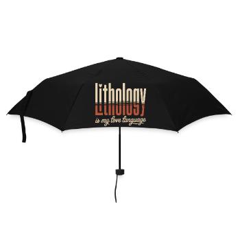 Literhology: Love Language Typography - Umbrella (small) - black - Front
