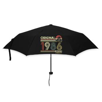Anniversaire rétro vintage vintage original de 1986 - Parapluie standard - noir - Devant