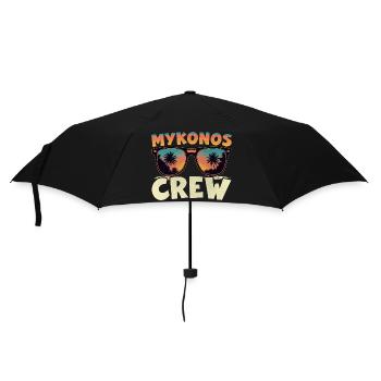 Mykonos Crew - Regenschirm (klein) - Schwarz - Vorne