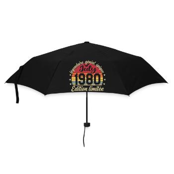 Anniversaire Juillet 1980 Vintage Cadeau - Parapluie standard - noir - Devant