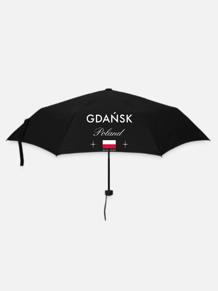 Danzig Polen Koordinaten Reise Souvenir - Regenschirm (klein) - Schwarz