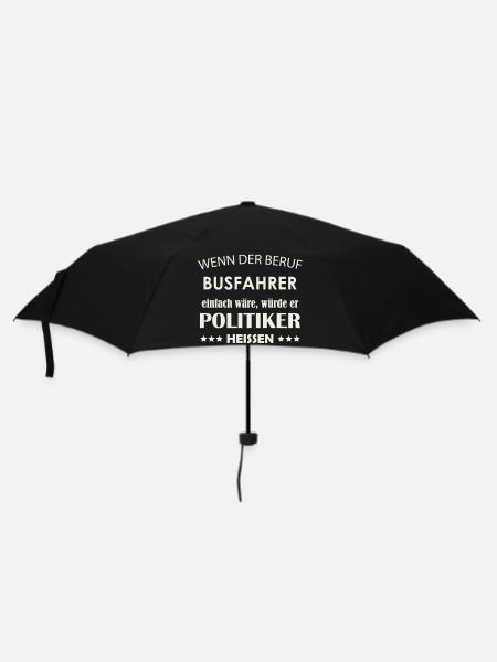 Beruf Busfahrer vs Politiker Karikatur - Regenschirm (klein) - Schwarz