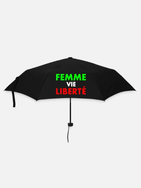 Freiheit des Frauenlebens - Regenschirm (klein) - Schwarz