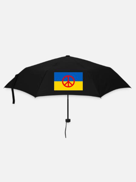 Ukraine - Regenschirm (klein) - Schwarz
