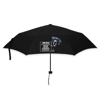 Ohne Dogge ist alles doof Dogge Halter Geschenk - Regenschirm (klein) - Schwarz - Vorne