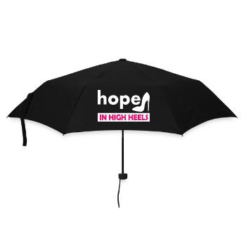 hope in high heels - Regenschirm (klein) - Schwarz - Vorne