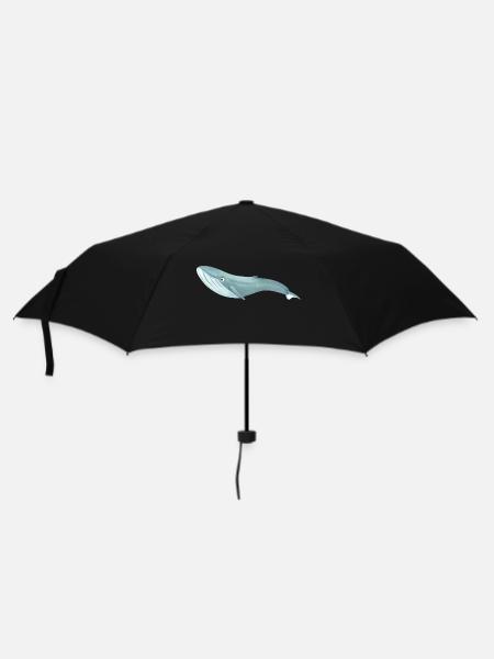 Der lustige Blauwal - Regenschirm (klein) - Schwarz