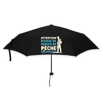 Pêcheur risque de parler de pêche cadeau humour - Parapluie standard - noir - Devant