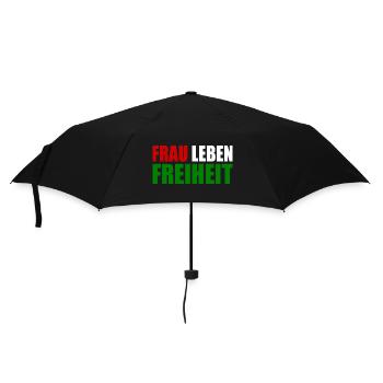 Frau leben freiheit - Regenschirm (klein) - Schwarz - Vorne