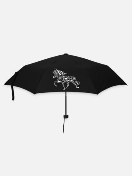isi fleur blanche - Parapluie standard - noir