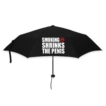 Smoking shrinks the penis - Regenschirm (klein) - Schwarz - Vorne