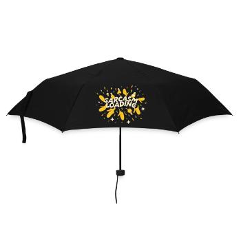 Sarcasm Loading - Umbrella (small) - black - Front