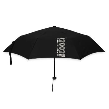 February Year 2002 21st birthday gift man - Umbrella (small) - black - Front