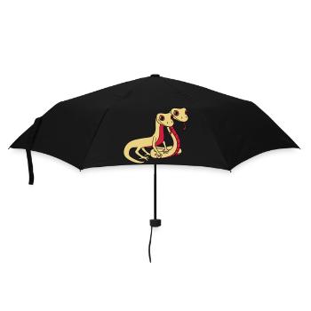 couple 2 amis équipe couples amour visage serpent - Parapluie standard - noir - Devant