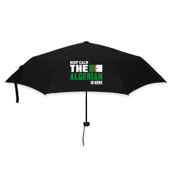 Keep calm Algerien / Geschenk Flagge Nordafrika - Regenschirm (klein) - Schwarz - Vorne