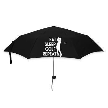 Eat Sleep Golf Repeat - Parapluie standard - noir - Devant